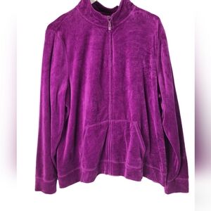 Studio works Purple velour sweater- Size XL- Y2K vibes